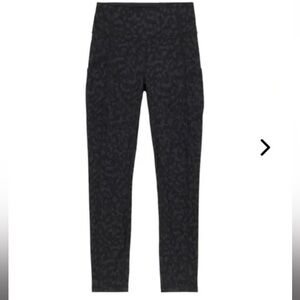 Lululemon fast and free high rise 25” leopard print leggings size 6